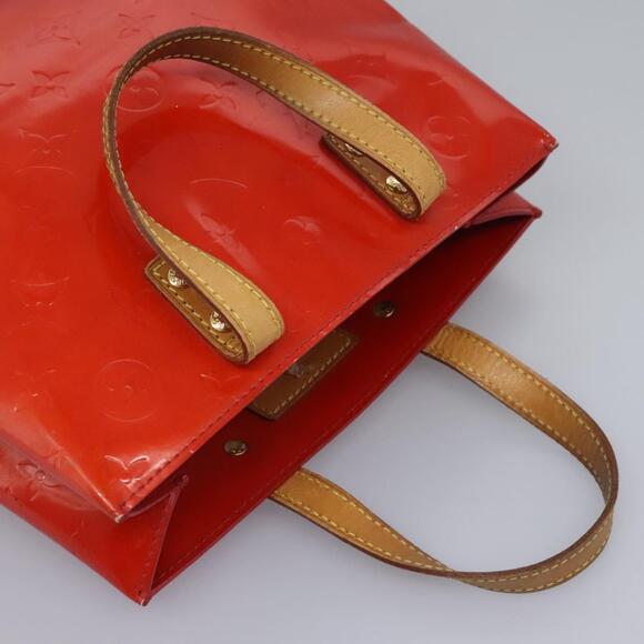 LOUIS VUITTON Monogram Vernis Reade PM Hand Bag Red Rouge M91088 - Picture 8 of 13